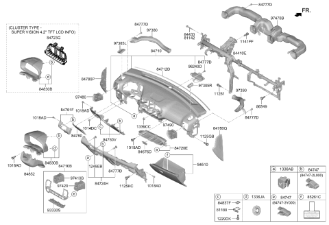 2025 Hyundai Venue Wireless Antenna Assembly Diagram for 96240-K2000