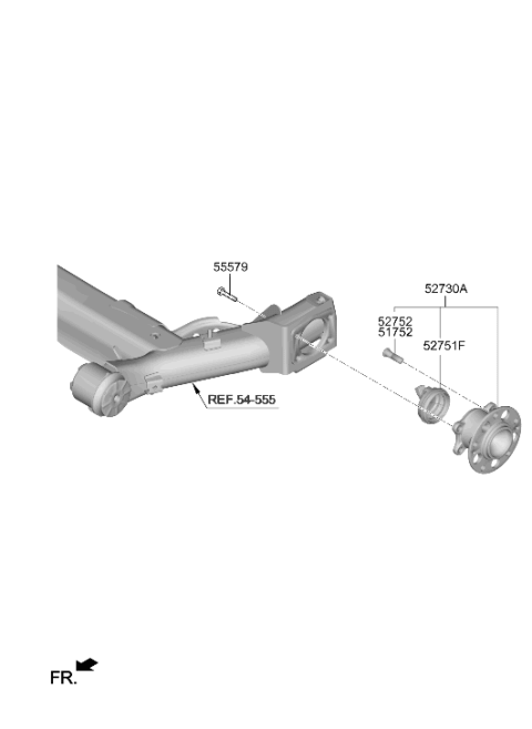 2021 Hyundai Venue Bolt-Washer Diagram for 52735-F2000
