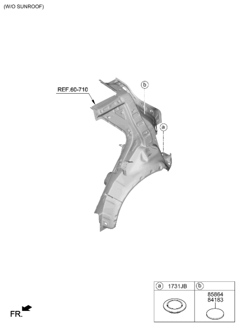 2024 Hyundai Venue Sunroof Diagram 2