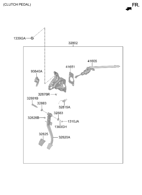 2022 Hyundai Venue CLUTCH MASTER/CYLINDER & HOSE Diagram for 41605-H8150