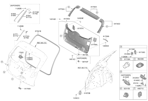 2025 Hyundai Tucson Latch Assy-Tail Gate Diagram for 81800-N9000