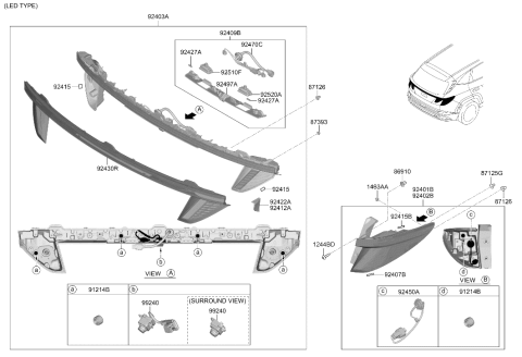 2025 Hyundai Tucson US Alabama made Rear Combination Lamp Diagram 2