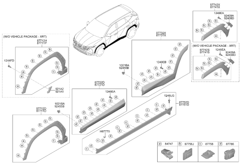 2025 Hyundai Tucson Lamp Assembly-Rear R/REFL,LH Diagram for 92405-N9100