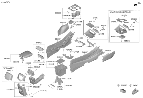2026 Hyundai Tucson US Alabama made Console Diagram 2