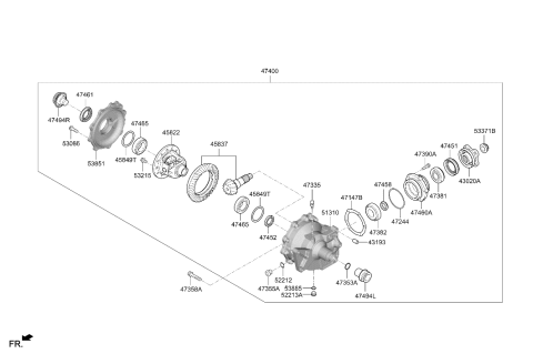 2025 Hyundai Genesis G70 Transfer Assy Diagram 3
