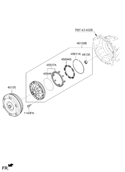 2024 Hyundai Genesis G70 Oil Pump & TQ/Conv-Auto Diagram 2