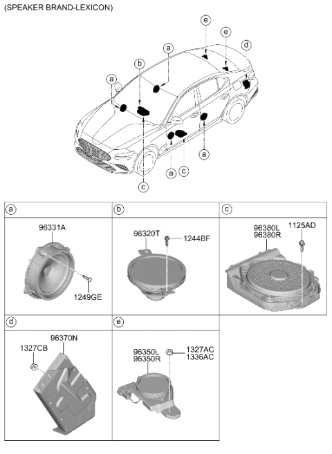 2024 Hyundai Genesis G70 Speaker Diagram 2