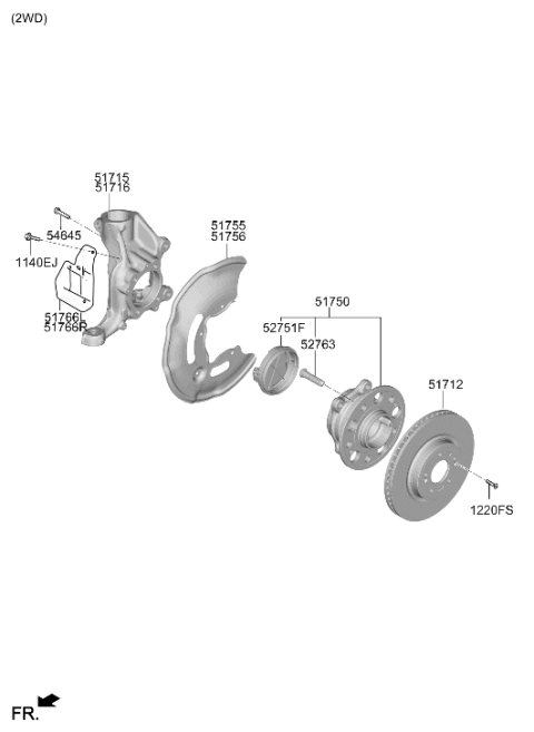 2024 Hyundai Genesis G70 Front Axle Diagram 2
