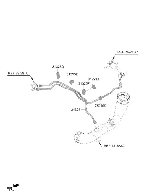 2024 Hyundai Genesis G70 Fuel Line Diagram 2