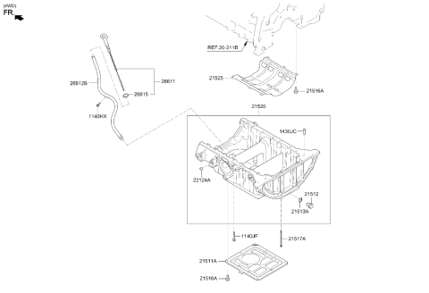 2025 Hyundai Genesis G70 Belt Cover & Oil Pan Diagram 5