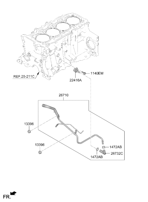 2024 Hyundai Genesis G70 Rocker Cover Diagram 2