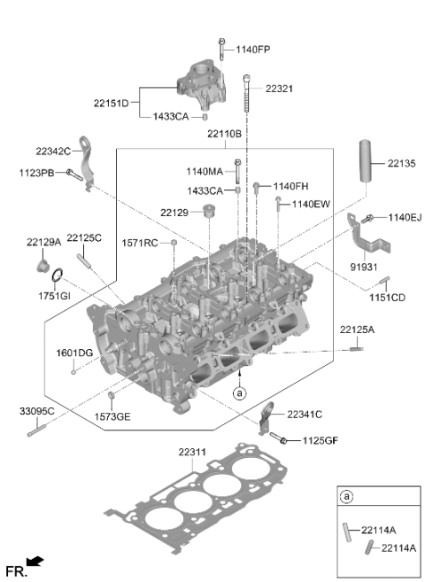 2024 Hyundai Genesis G70 Cylinder Head Diagram 3
