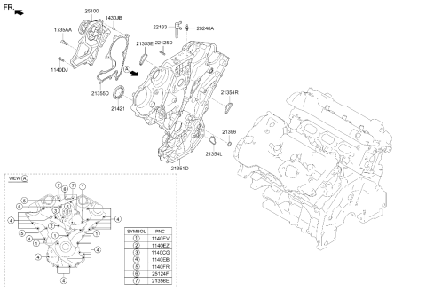 2025 Hyundai Genesis G70 Belt Cover & Oil Pan Diagram 2