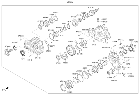 2025 Hyundai Genesis G70 Transfer Assy Diagram 6