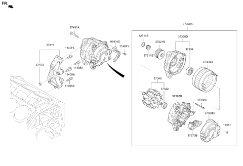 2024 Hyundai Genesis G70 Alternator Diagram 2