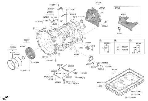 2024 Hyundai Genesis G70 Auto Transmission Case Diagram 3