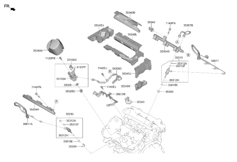 2024 Hyundai Genesis G70 MODULE -H/P PUMP Diagram for 35326-3L000