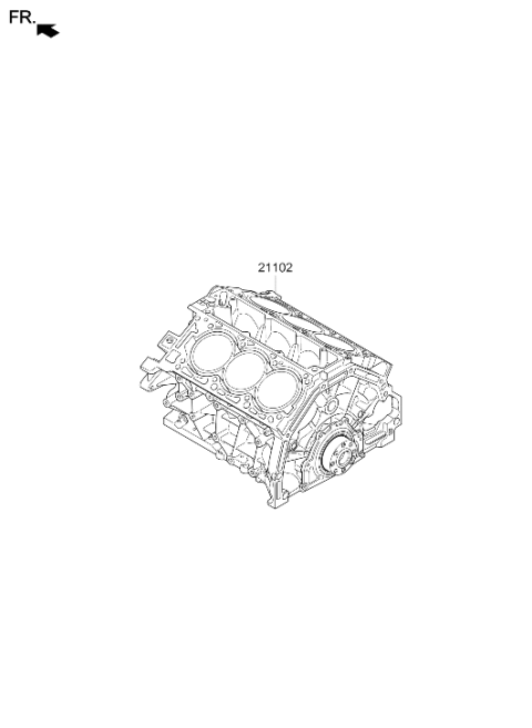 2025 Hyundai Genesis G70 Short Engine Assy Diagram 2
