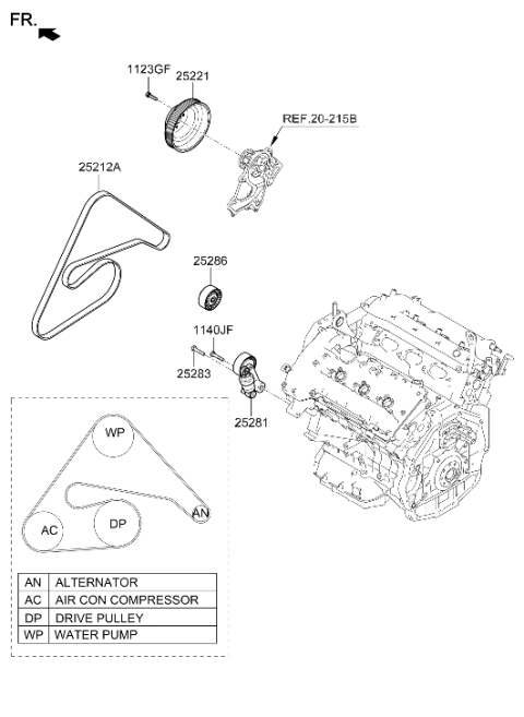 2024 Hyundai Genesis G70 Coolant Pump Diagram 2