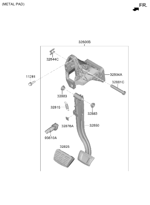 2024 Hyundai Genesis G70 Brake & Clutch Pedal Diagram 2