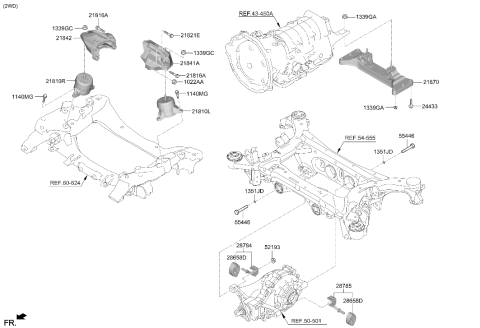 2024 Hyundai Genesis G70 Engine & Transaxle Mounting Diagram 3
