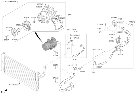 2024 Hyundai Genesis G70 Air conditioning System-Cooler Line Diagram 2