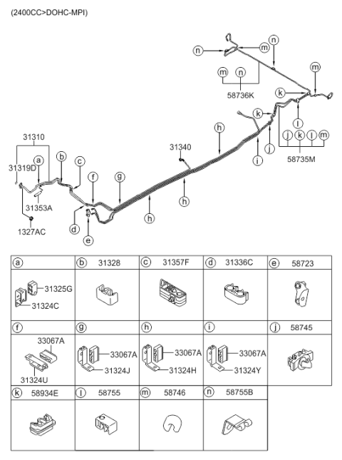 2009 Hyundai Santa Fe New Body Style Fuel System Diagram 2