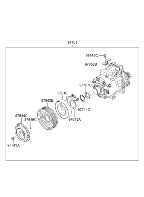 2010 Hyundai Santa Fe Air conditioning System-Cooler Line Diagram 2