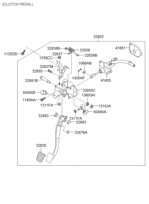 2009 Hyundai Santa Fe New Body Style Accelerator Pedal Diagram 3