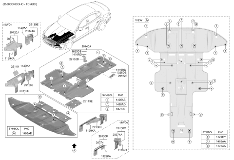 2024 Hyundai Genesis G80 Under Cover Diagram 3
