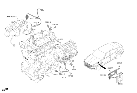 2021 Hyundai Genesis G80 CMPS Diagram for 39350-3N300