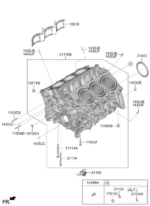 2024 Hyundai Genesis G80 Cylinder Block Diagram 2