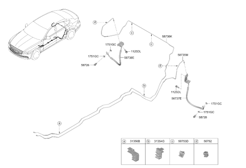 2024 Hyundai Genesis G80 Brake Fluid Line Diagram 2