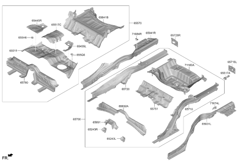 2024 Hyundai Genesis G80 Floor Panel Diagram 2