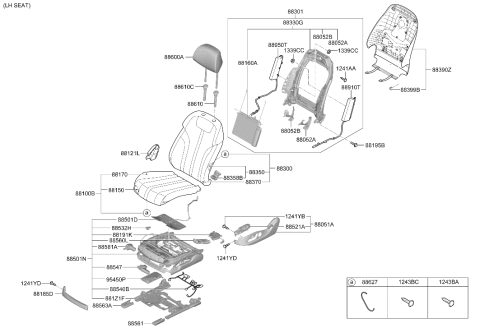 2024 Hyundai Genesis G80 Front Seat Diagram 2