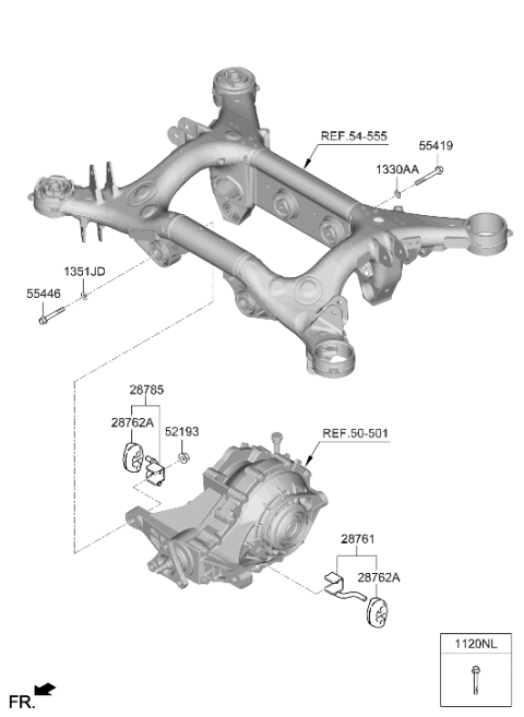 2024 Hyundai Genesis G80 Engine & Transaxle Mounting Diagram 6