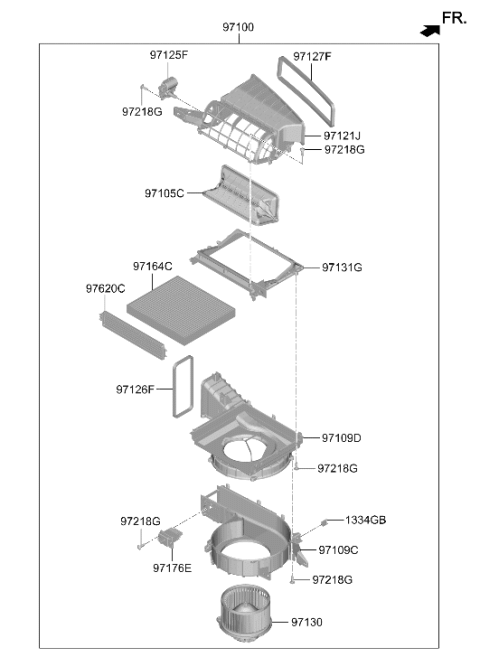 2024 Hyundai Genesis G80 Heater System-Heater & Blower Diagram 2