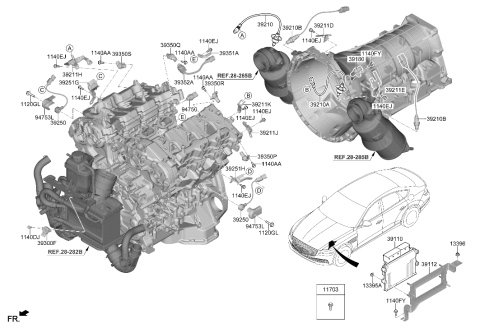 2024 Hyundai Genesis G80 Electronic Control Diagram 2