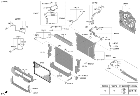 2024 Hyundai Genesis G80 Engine Cooling System Diagram 2