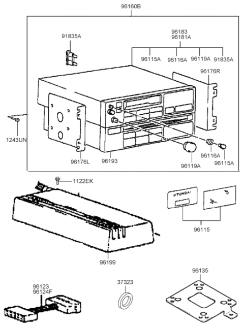 1988 Hyundai Sonata Audio Diagram 4
