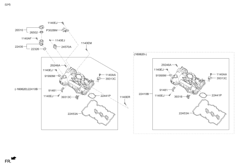 2017 Hyundai Santa Fe Sensor-Camshaft Position Diagram for 39318-3C510