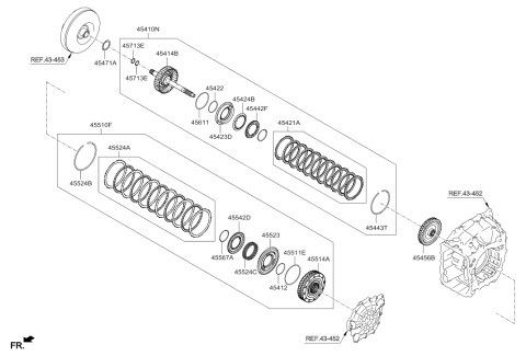 2019 Hyundai Santa Fe XL Ring"D" Diagram for 45412-3B001