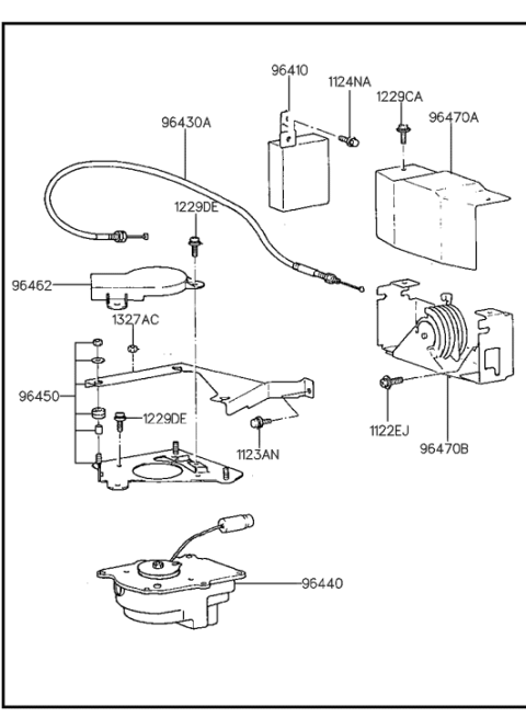 1992 Hyundai Scoupe Control Module-Cruise Diagram for 96410-23010