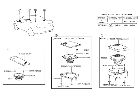 1991 Hyundai Scoupe Plain Washer Diagram for 13510-05001