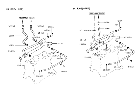1992 Hyundai Scoupe Ring O Diagram for 25462-32010