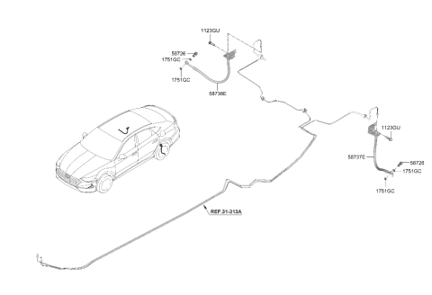 2020 Hyundai Sonata Hybrid Brake Fluid Line Diagram 2