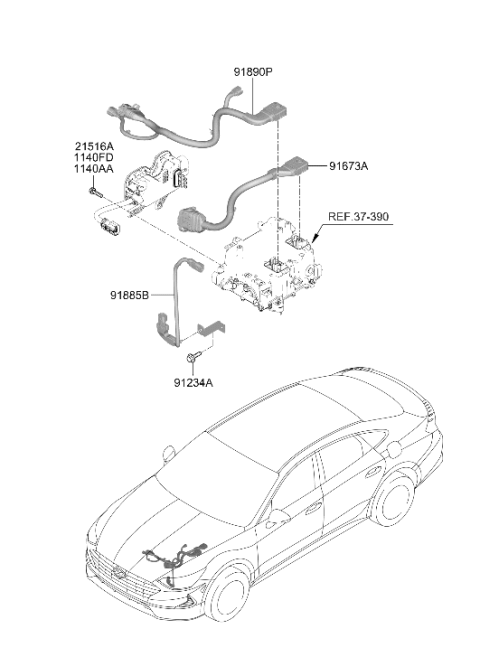 2020 Hyundai Sonata Hybrid Miscellaneous Wiring Diagram 2