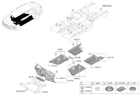 2020 Hyundai Sonata Hybrid Isolation Pad & Plug Diagram 2