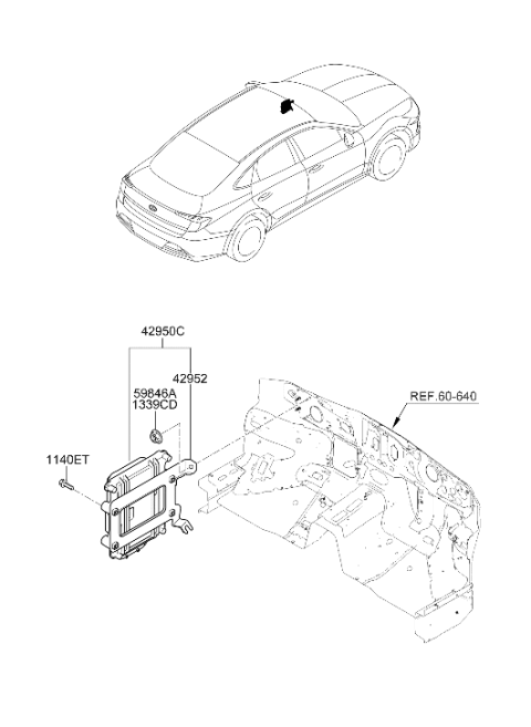 2021 Hyundai Sonata Hybrid Auto Transmission Case Diagram 2