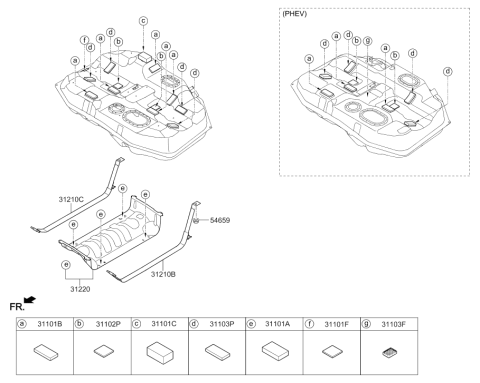 2019 Hyundai Sonata Hybrid Fuel System Diagram 3